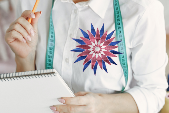 Blue Pink Mandala: A Thoughtful Embroidery Design for Meaningful Gifts