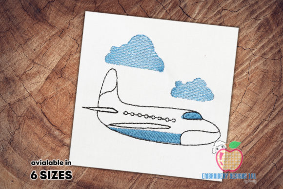 Cute Airplane in the Sky