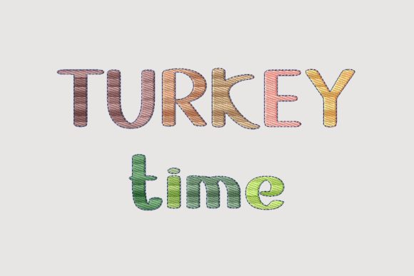 Cute Turkey Time Lettering