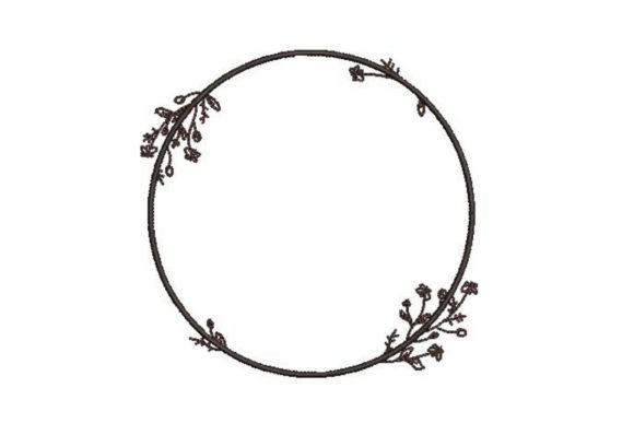 Dainty Round Floral Frame