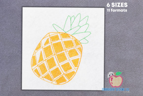 Fresh Pineapple: A Sunny Seasonal Embroidery Staple
