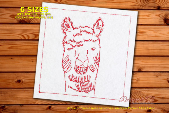 Funny Llama Head: A Playful Seasonal Embroidery Staple