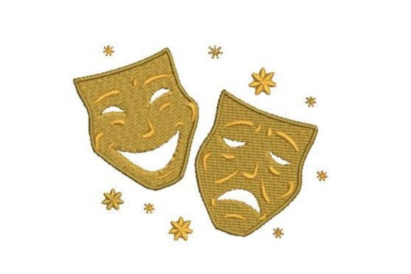 Golden Theater Masks