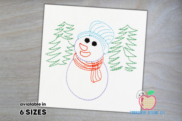Happy Snowman in Winter