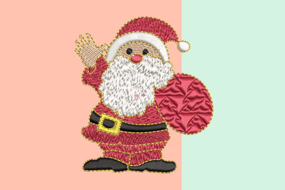 Hello Santa Embroidery Design