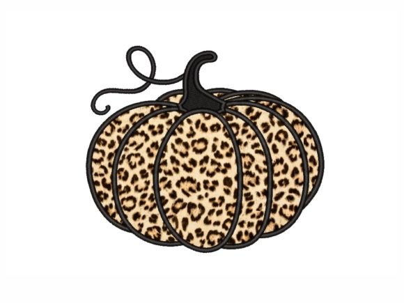 Leopard Pumpkin Applique