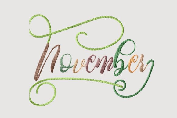 November Lettering: A Thoughtful Embroidery Choice for Personalized Gifts