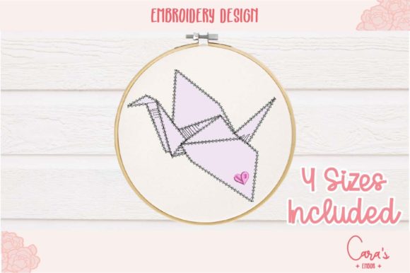 Origami Crane Applique: A Thoughtful Embroidery Choice