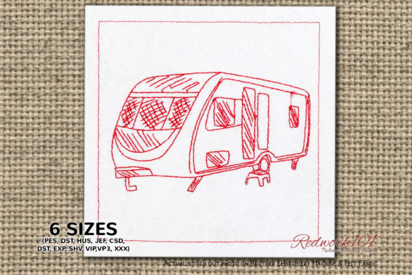 Parked Camper Lineart