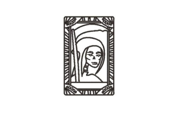 Tarot Card Death Embroidery Design